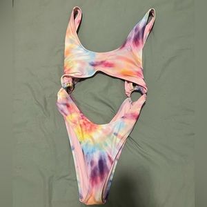 NWOT cutout high leg one piece